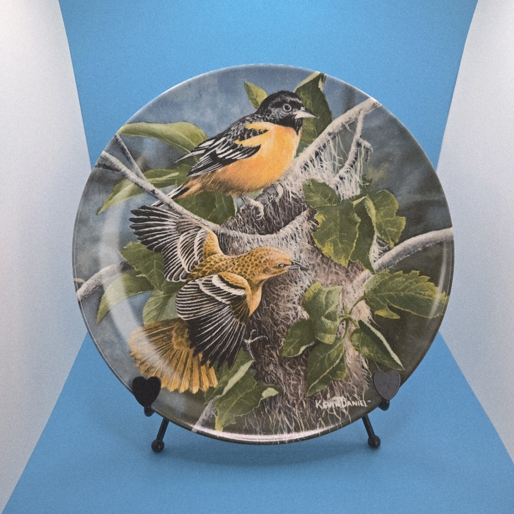 Decorative Plate with Birds Design
